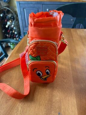 Orange bird lug crossbody